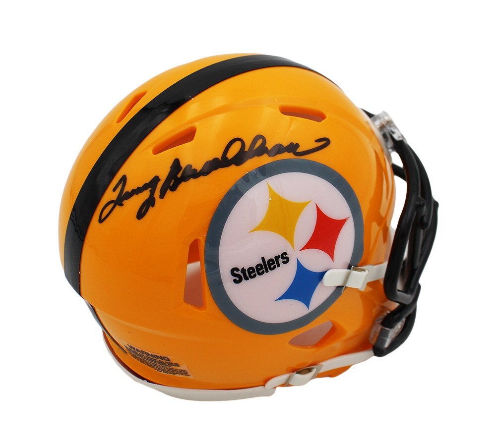 Terry Bradshaw Autographed Signed Pittsburgh Steelers Speed Alternate Yellow NFL Mini Helmet 