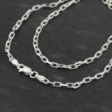 3.1mm Anchor Chain Necklace - 925 Sterling Silver - 16"-30" Italian 080 Gauge