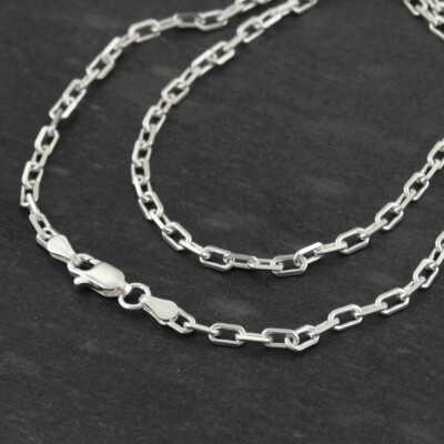 3.1mm Anchor Chain Necklace - 925 Sterling Silver - 16''-30'' Italian 080 Gauge