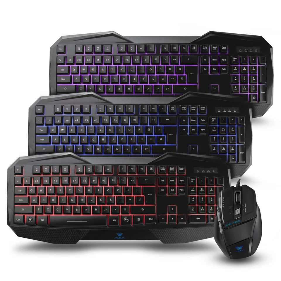 Beastron Backlit Gaming Keyboard and Mouse Combo with Adjustable DPI for Gamers - Image 3 of 4