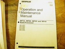 MANUAL DE OPERACIÓN/MANTENIMIENTO MULTIPROCESADOR CAT CATERPILLAR MP15 MP20 MP30 MP40