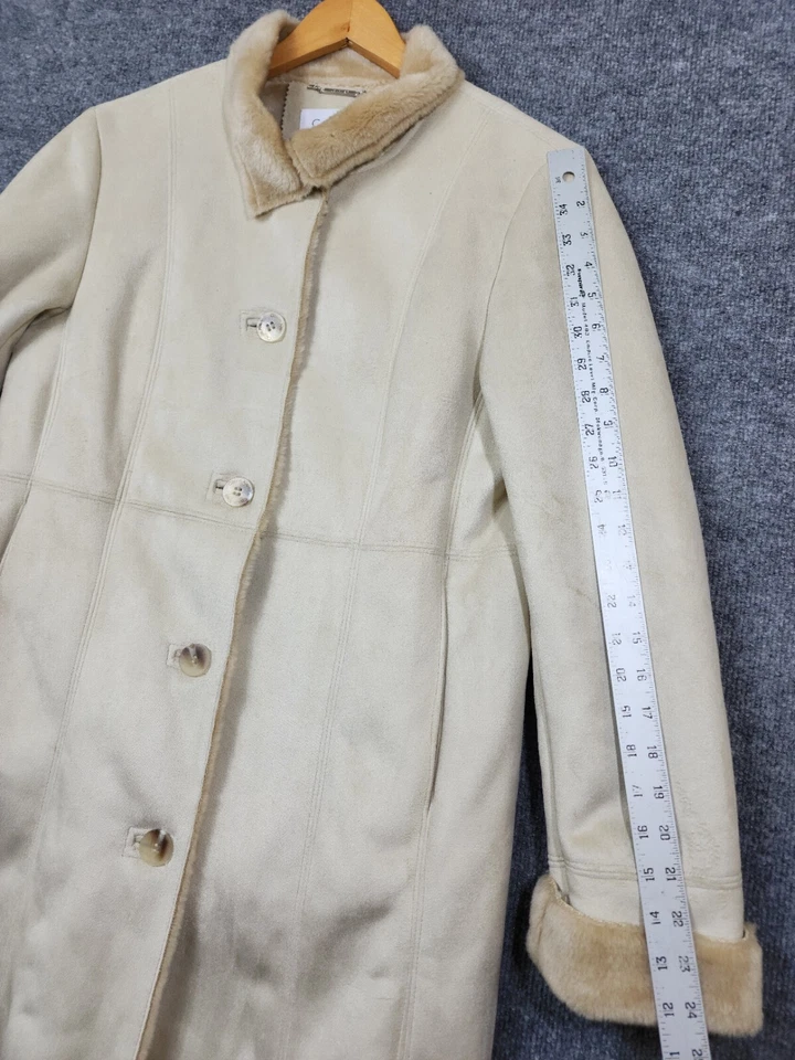 Abrigo de gamuza Calvin Klein para mujer talla XS gamuza RN 54163 Foto 4 de 4