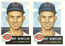 2 CARD 1991 TOPPS ARCHIVES ROY McMILLAN BASEBALL CARD LOT #259
