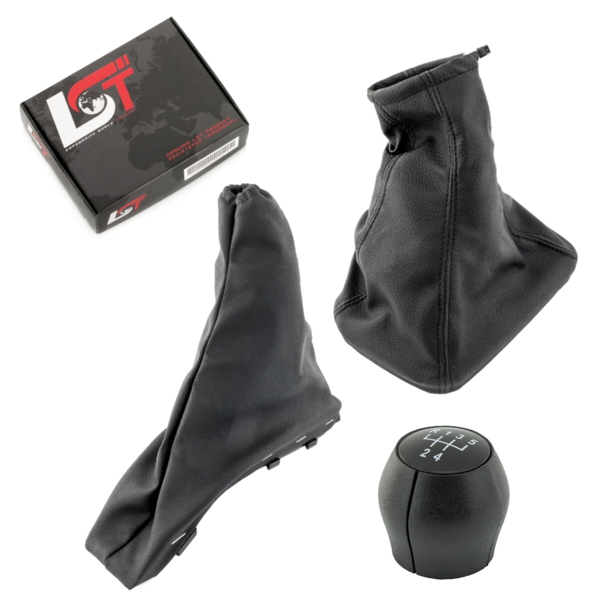 Gear Shift Knob 5 Gear Shift Boot Handbrake Cover Set for OPEL ASTRA G 98-09