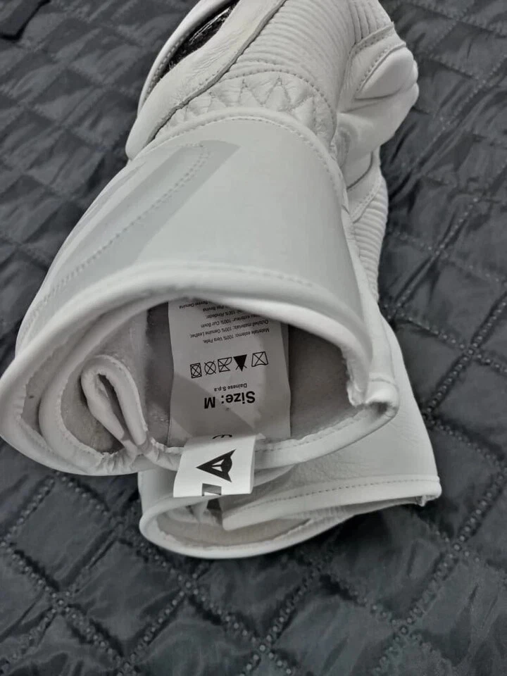 Dainese Druid 3 Guantes Cuero Blanco Todas las Tallas Foto 3 de 4