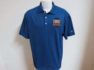 M-2XL Blue Audi Nike Dri-Fit Men's #80A Golf Polo Shirt