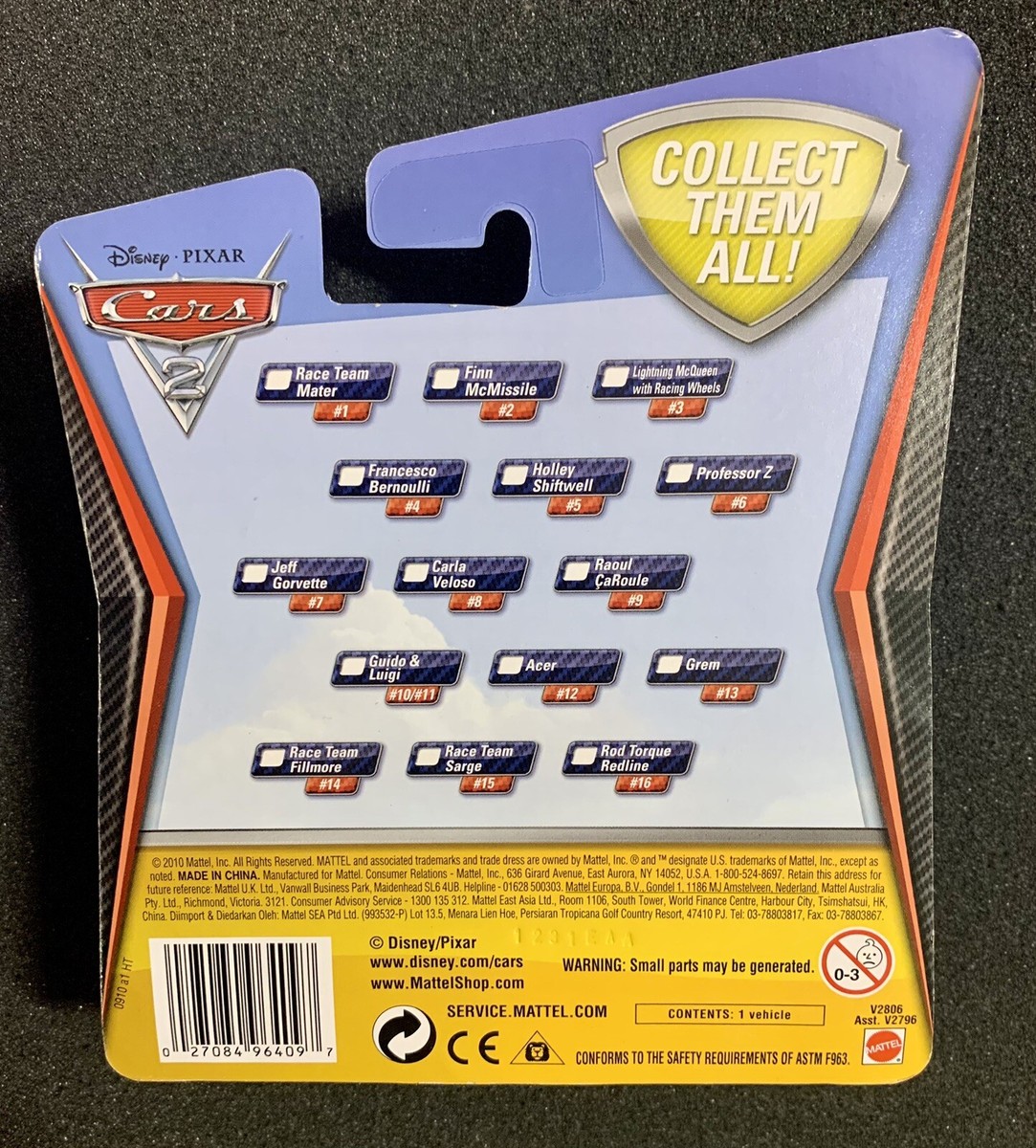 Disney Pixar Cars 2 Mattel #6 Professor Z New In Box | eBay