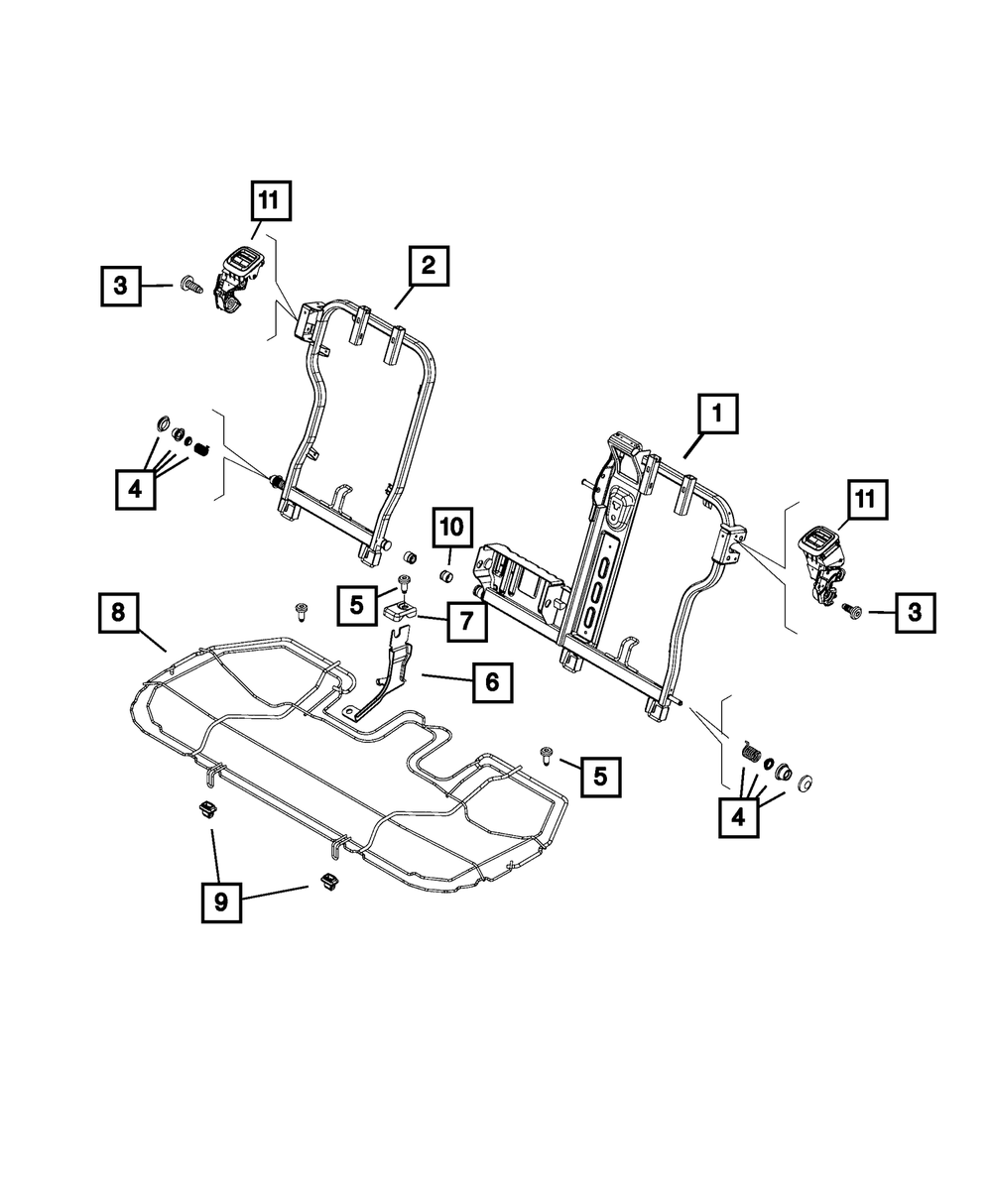 Genuine Mopar Seat Latch Right 68119831AA