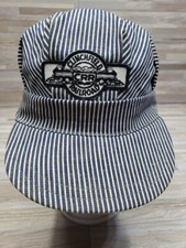 Vintage Engineer Hat Clinchfield CRR Railroad Stripe Cap Size 7 1/4 USA Made