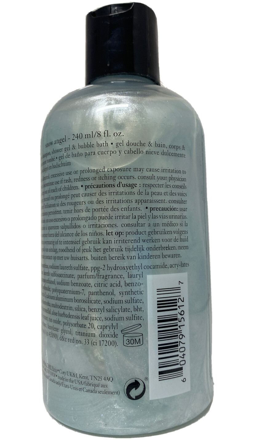 Philosophy SNOW ANGEL Shampoo Shower Gel Bubble Bath 8 oz. sealed