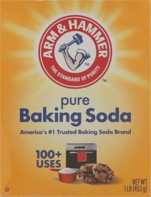 CHURCH & DWIGHT CO., INC. Arm & Hammer Baking Soda 454g Pure Multi-Use Face Body Hair Nail Cleaner UK