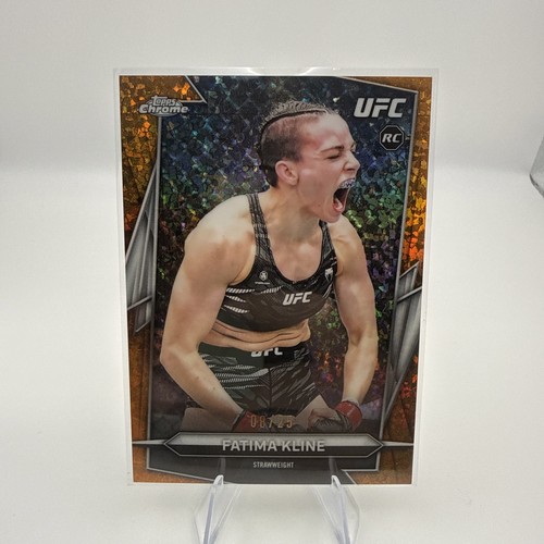 2026 Topps Chrome UFC #158 Fatima Kline Orange Refractor #/25