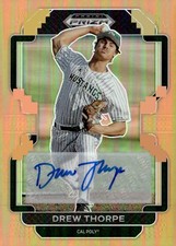 2022 Panini Prizm Draft Picks Base Autographs Prizms Neon Orange Drew Thorpe /20