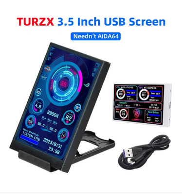 3.5'' IPS USB Type-C Secondary LCD Screen 320×480 for PC CPU/GPU Monitor