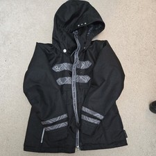 Obermeyer Mekayla Girls Ski Snowboard Black Jacket w/Hood Sz 14 Juniors