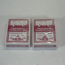 2 Decks Hoyle PGC Nevada Poker Size Red Playing Cards New Sealed