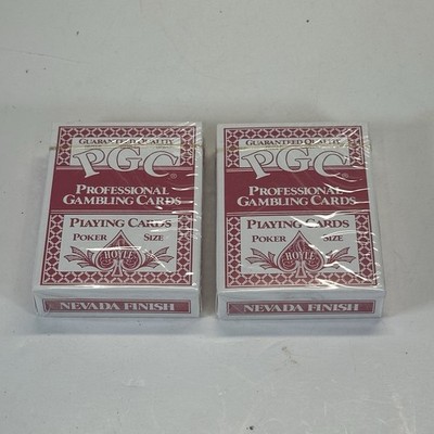 2 Decks Hoyle PGC Nevada Poker Size Red Playing Cards New Sealed