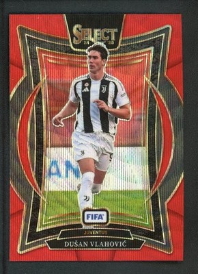 2024-25 DUSAN VLAHOVIC 47/59 PANINI SELECT FIFA TERRACE WAVE RED