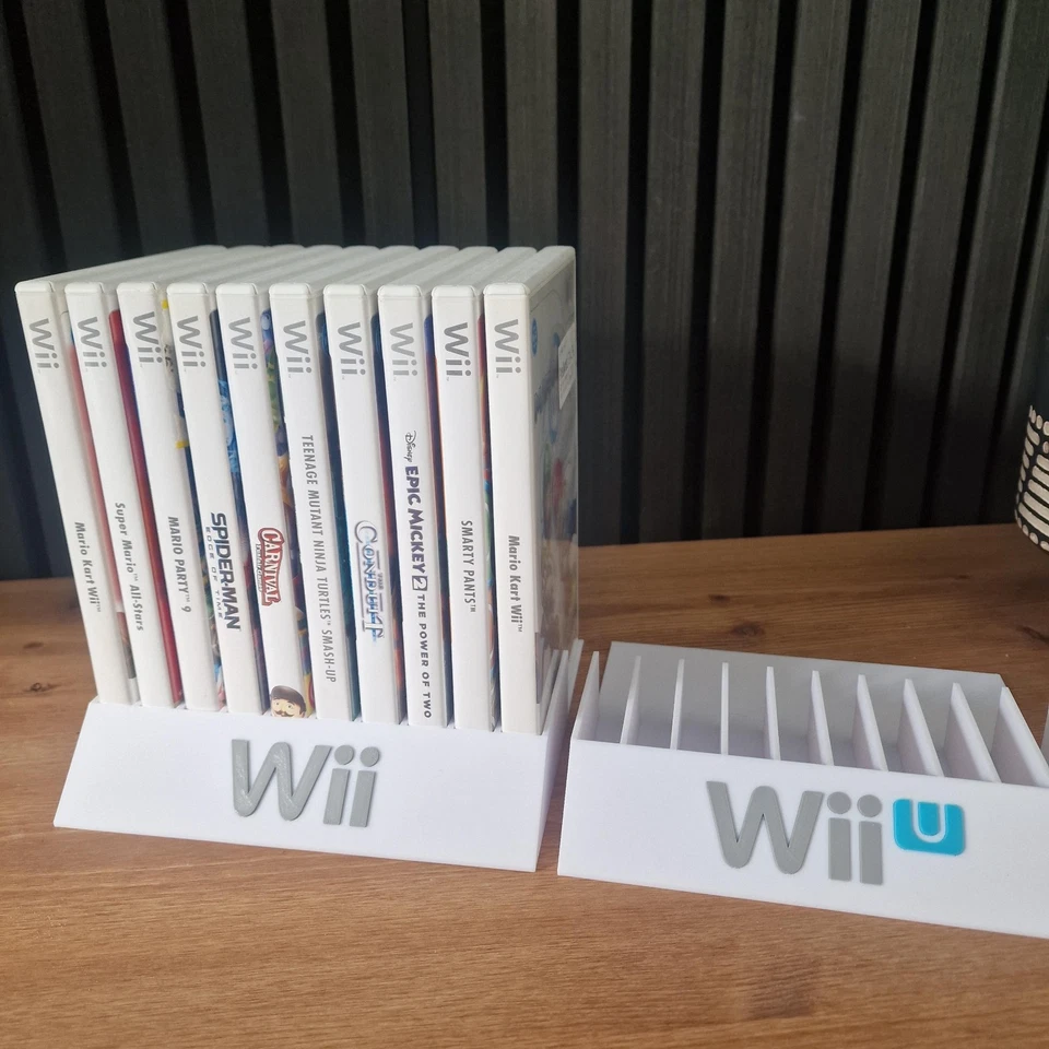 Nintendo Wii / Wii U Game Holder Display Stand Rack - Holds 10 Games - Image 1 of 4