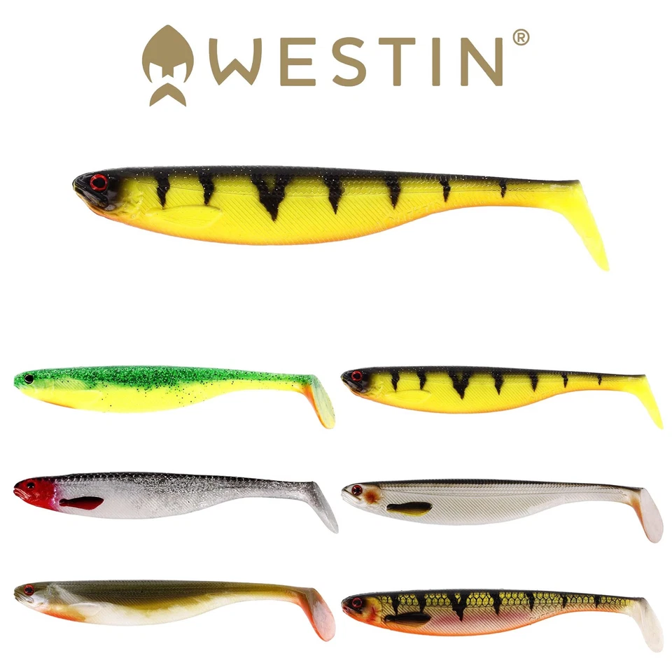 Westin Shadteez Slim 10 cm / 6 g - 3 pezzi - pesce gomma persico lucioperca luccio esca