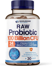 Organic Raw Probiotics 100 Billion CFU, Dr Formulated for Women and Men, Complet