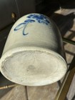 Stoneware jug by D. Foster & Co., Blackstone St., Boston - cobalt blue floral — photo 8