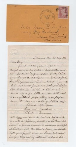CIVIL WAR LETTER - Visits BATTLE of SHILOH Confederate POW at Camp Chase Ohio !