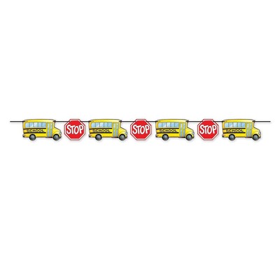 Beistle School Bus Streamer - Educational | Party Supply | Decoration | Award
