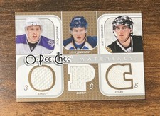2008-09 O-Pee-Chee Materials Triple Jack Johnson/Erik Johnson/Matt Niskanen