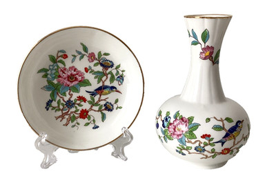Aynsley Pembroke Vase Schale - Vase mit rundem Boden und Pin Dish