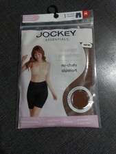 Jockey Essentials Seamfree No-Chafe Smoothing Slipshort BROWN Soft Comfy Size M