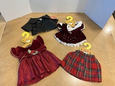 Build A Bear Workshop Brand Fashion Clothes Lot Red Dresses Jacket Skirt