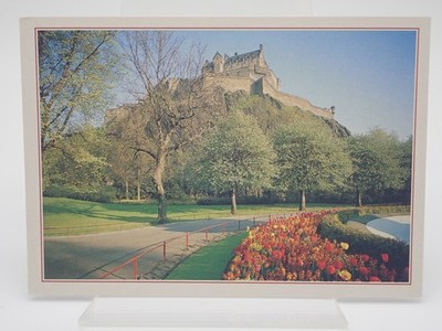 Edinburgh Castle from Princes Street Gardens Vintage Postcard