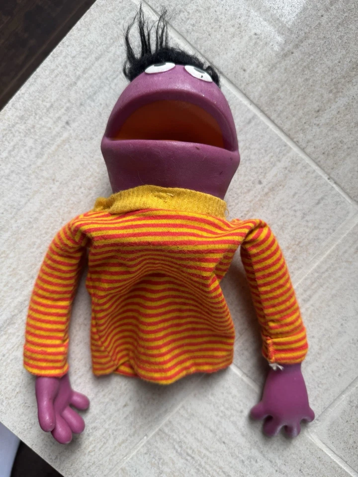 Sesame Street Roosevelt Marioneta de Mano Peluche Vinilo Cabeza Manos Juguete De Colección Foto 4 de 4