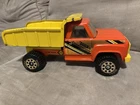 1980s Tonka Dump Truck Yellow Bed Orange Cab Original Pressed Steel Vintage