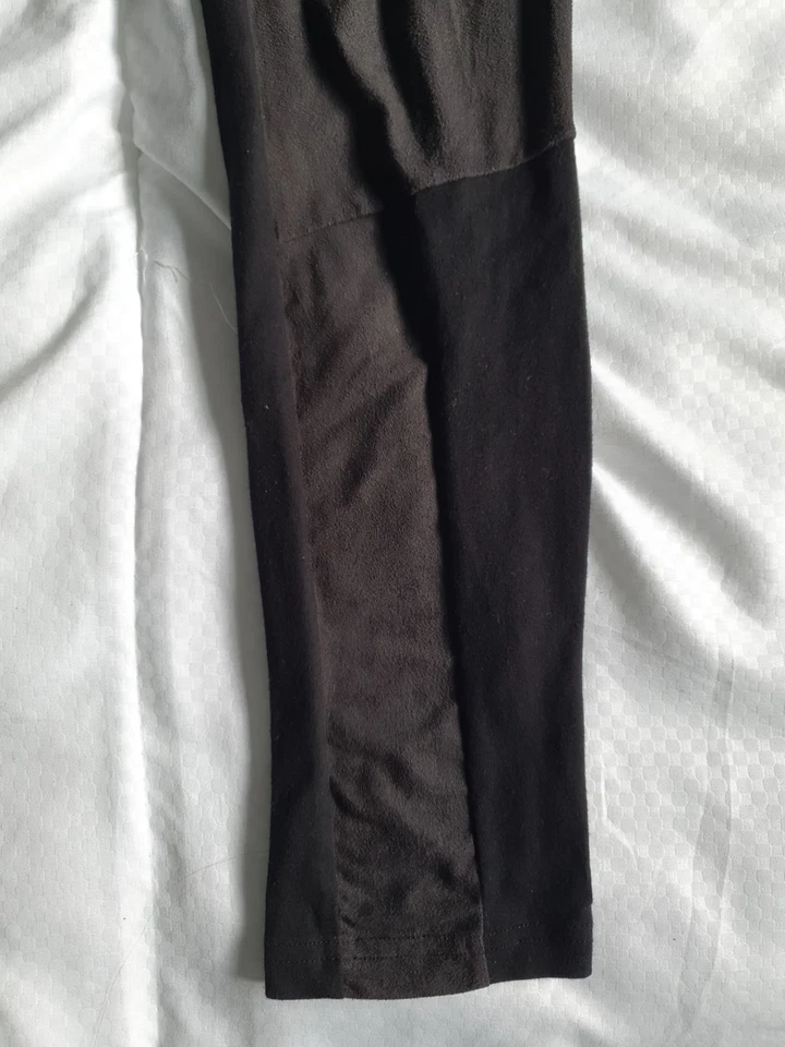 H&M Ladies Black Leggings With Suede Knees Size 12 - Image 3 of 4