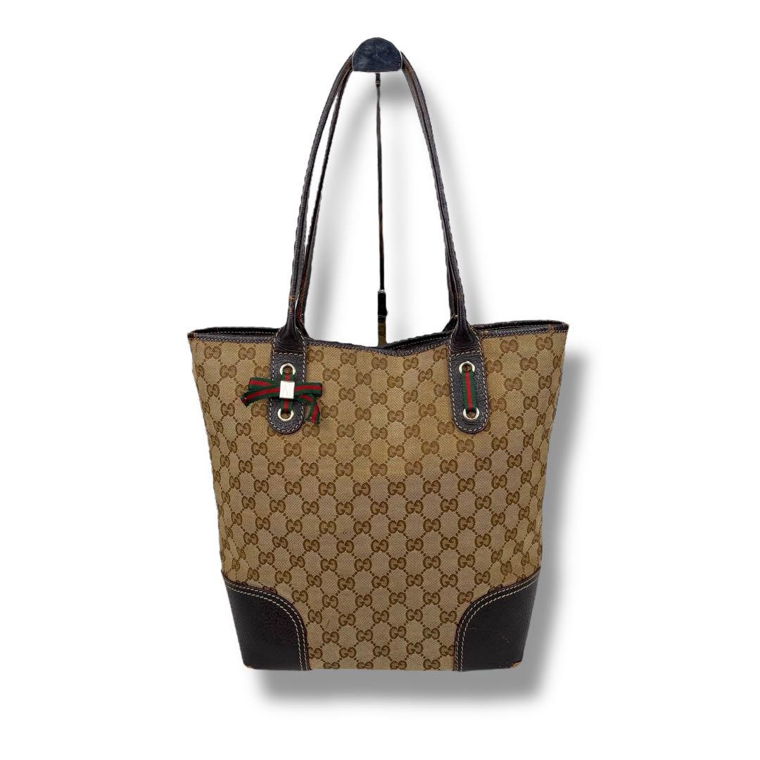 GUCCI GG Canvas Brown Tote Bag Japanese Import