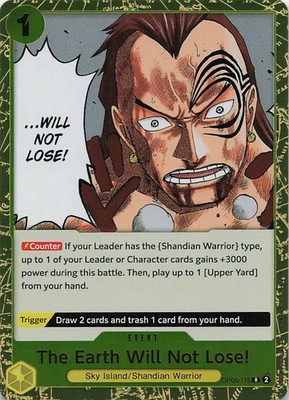 The Earth Will Not Lose! Foil R Two Legends OP08-115 NM 2024