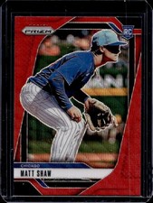2025 Panini Prizm Matt Shaw RC Prizm Ruby Wave Rookie #155 Cubs