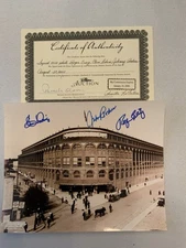 Autographed photo Of Ebbits Field-Craig, Labine & Podres Signatures w/COA