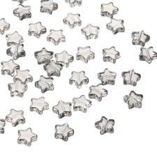 8mm Crystal Star Beads, 200 Pcs Star Bead, Transparent Gray