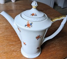 Antike Art Deco Design Sorau Astoria Porzellan Kaffeekanne um 1920/30