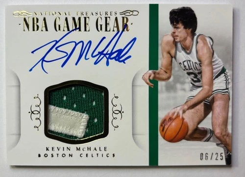 2014-15 Panini National Treasures: Nba Game Gear Kevin Mchale Patch Auto /25
