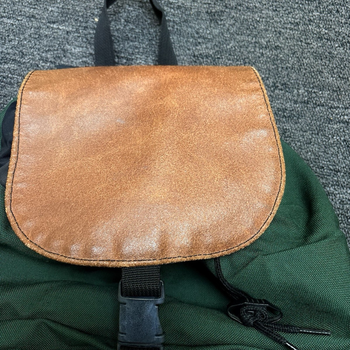 Vintage 90s Jansport USA Leather Bottom Backpack Aztec