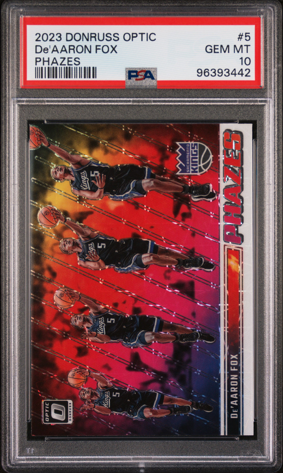 2023 PANINI DONRUSS OPTIC PHAZES #5 DE'AARON FOX PSA 10