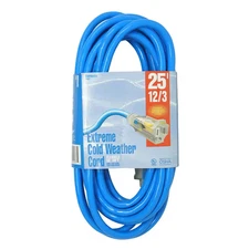 25 Ft. 12/3 SJTW Extreme Low-Temp Outdoor Heavy-Duty Extension Cord with Power L