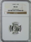 1940 S Mercury Silver Dime NGC Graded MS66 GEM Uncirculated