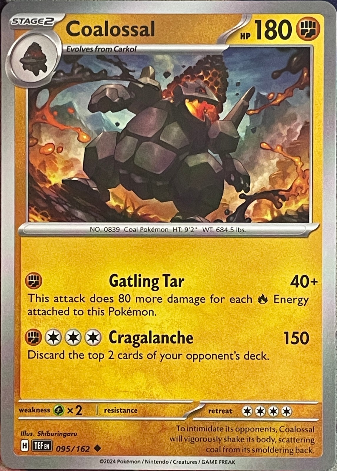 Coalossal - 095/162 - Temporal Forces Pokemon 2024