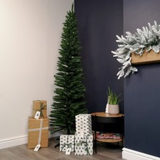 Factory Seconds 7ft (2.10m) Pencil Style Slim Artificial Christmas Tree in Green