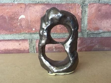 Handmade ceramic maquette sculpture hand painted clay art